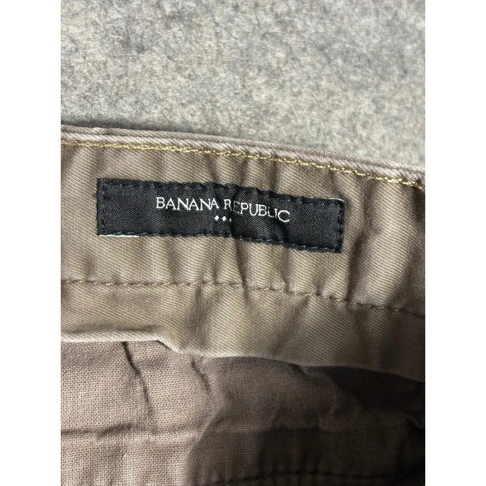 Banana Republic Mens Lived-In Chino Slim Fit Pants Light Coffee Bean Brown 31x32